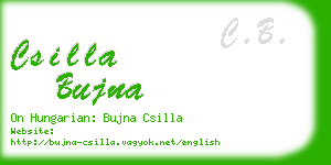 csilla bujna business card
